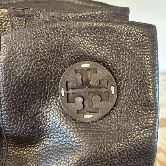 Tory Burch Keaton Riding Boots. Brown leather. Size Womans 7. - Picture 11 of 13